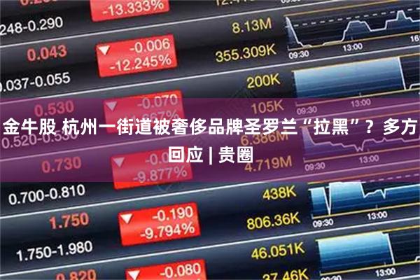 金牛股 杭州一街道被奢侈品牌圣罗兰“拉黑”？多方回应 | 贵圈