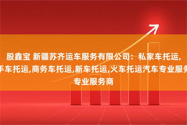 股鑫宝 新疆苏齐运车服务有限公司：私家车托运,二手车托运,商务车托运,新车托运,火车托运汽车专业服务商