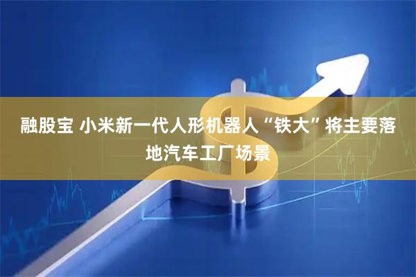 融股宝 小米新一代人形机器人“铁大”将主要落地汽车工厂场景